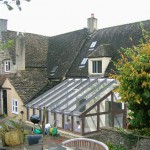 Grade 2 listed Cotswold house, conservatory, photomontage, after