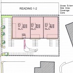 Parking layout, lorry turning, soft landscaping, 3 industrial units layout for valuation